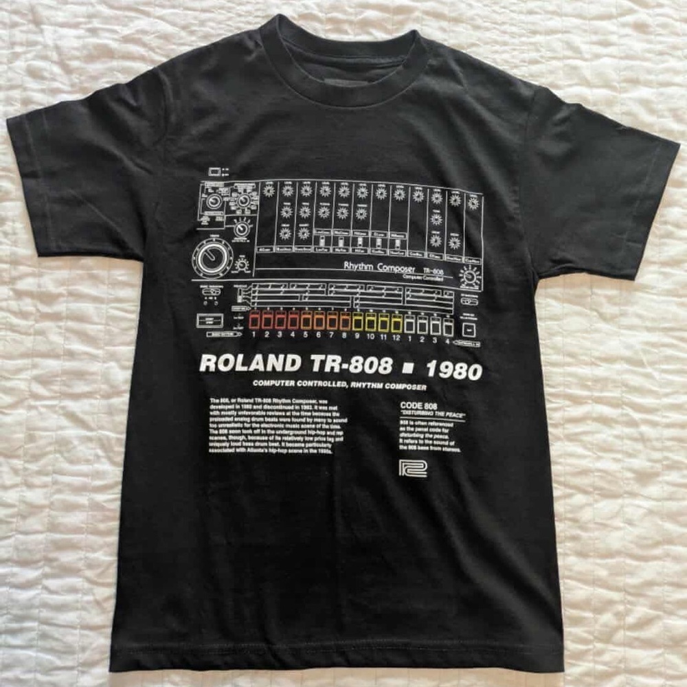 Roland TR-808 Graphic Tee in Gray